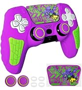 HLRAO Purple Anti Slip Controller Skin Set,EVA Unit-01 Limited Edition Soft Protective Controller...