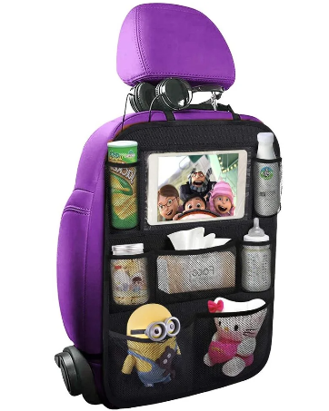 Kick Mats Back Seat Protector with Touch Screen Tablet Holder, for Kids
