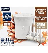 Glade Scent Flow PlugIns Air Freshener, Cashmere Woods, 1 Device + 4 Refills, 2.61 fl oz