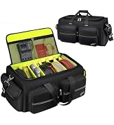 SNIGJAT DJ Bag, Large Capacity DJ Cable Bag with 6 Pockets for Extension Cords, Mics, Pedals, Cab...