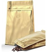 FireKylin 50 PCS Coffee Bags with Valve, (8 oz, 0.5 lb) Stand Up Pouches, Resealable coffee bean ...