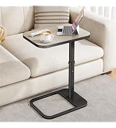 Kitstorack TV Tray Table, Adjustable Height & 90° Flip-Over Panel Design, Sofa Arm End Side Table...