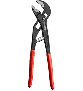 HAUTMEC 10-Inch Water Pump Pliers, Auto Adjusting Tongue and Groove Joint Pliers, V-Jaw with Comf...