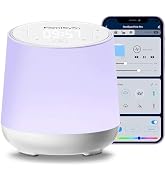 FamiSym White Noise Sound Machine for Baby Kids, Nursery Night Light, Alarm Clock, Dimmable Clock...