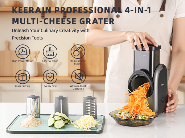 KEERAIN PROFESSIONAL 4-IN-1MULTI-CHEESE GRATER