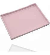 VCREATC Pink Small Serving Tray (9.5 x 7 inch), Countertop Organizer for Bathtub Bathroom Vanity ...