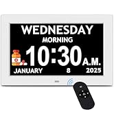 10.1'' Digital Clock With Date And Time, Dementia Clock, Large Display Alarm Clock For Seniors, 1...
