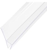 uxcell Shower Door Side Seal, WidenH-Type Shower Door Sweep for 1/4" Glass 130" Long Silicone Fra...