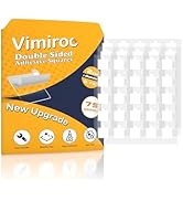 vimiroo Double Sided Adhesive Squares – 75pcs Clear 0.79" Sticky Mounting Tape, Easy to Peel Stro...