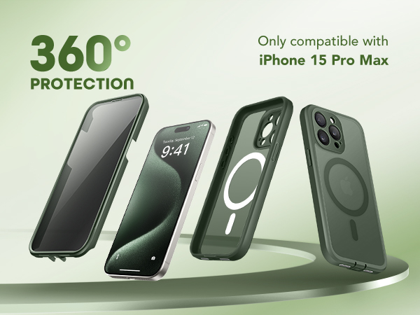 for iPhone 15 Pro Max Case compatible with magsafe