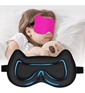 3D Kids Sleep Eye Mask: 3D Contoured Cup Sleeping Masks, Blindfold Sleep Eye Cover with Adjustabl...