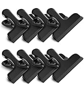 HOUSE AGAIN 8 Pack Stainless Steel Chip Bag Clips Covered with Silicone - NO More Sharp Edges - C...