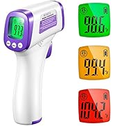 HUHETA Infrared Thermometer for Adults, Non Contact Forehead Thermometer with Fever Alarm, Accura...