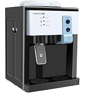 Top Loading Countertop Water Dispenser, 5 Gallon Ice Hot Cold Water Dispenser Table Top, 3 Temper...