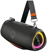TAZATA Portable Bluetooth Speaker,IPX7 Waterproof 80W Loud Stereo Sound Wireless Outdoor Speaker ...