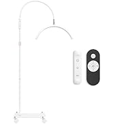 Mznoo Lash Light for Eyelash Tech with Wheels, Half Moon Light for Lashes, Nails and Estheticians...