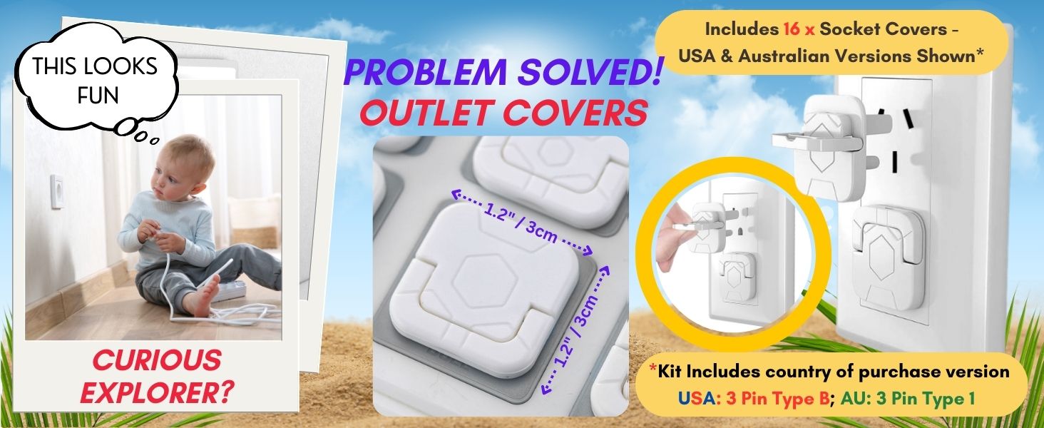 Electric Outlet Socket Plug Cover Baby Proofing Plug Protectors Power Point Safety Plugs Guard Cover