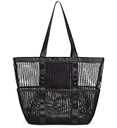 Mesh Beach Tote Large Bag 2022 Upgrade for Women with Multiple Pockets for Family Travel Swimming...