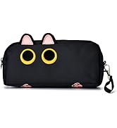 Hongdian Large Capacity Pencil Case Black Color, 3D Cat Pen Bags Pencil Pouch Organizer for Offic...