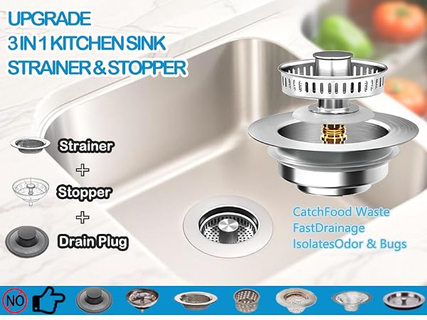 sink drain strainer&kitchen sink stoppers and drain stop