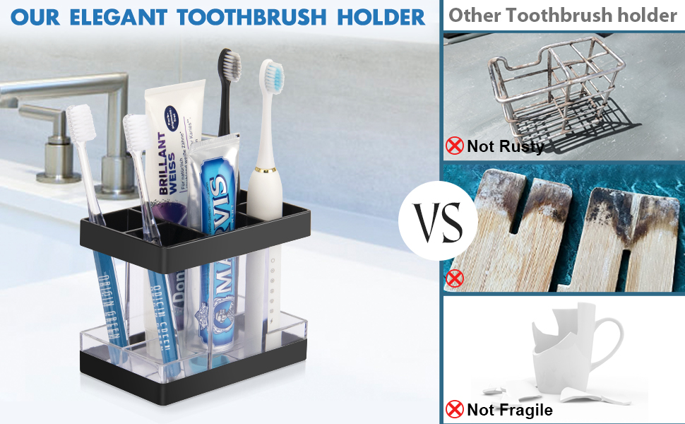 Chintu Toothbrush Holders for Bathrooms Countertop Organizer