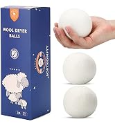 Wool Dryer Balls Handmade 3 Pack XL,Organic Laundry Dryer Balls,100% New Zealand Wool Natural Fab...