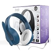 Anivia A9 Pro Over-Ear Wired Headphones with Mic, Lightweight & Adjustable Control Headphones for...