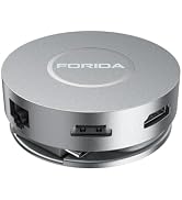 Round USB C Docking Station Dual HDMI Monitor, FORIDA Type C Hub, Dual 4K HDMI USB C to Network A...