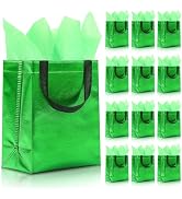 KeerxunBag 12pcs Reusable Gift Bags(Includes Tissue Paper) Gift bag with handle Birthdays Parties...