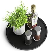 Homerays Lazy Susan Organizer 10 Inch Non-Skid Bamboo Lazy Susan for Kitchen Rotating Spice Rack ...