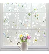 rabbitgoo Window Privacy Film, Frosted Glass Window Film, Stained Glass Removable Decorative Priv...