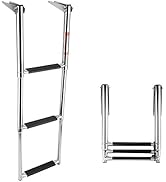 Amarine Made Boat Ladder, 3 Step Stainless Steel Telescoping Boat Ladder Swim Step