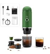 HAILASRE Portable Espresso Machine with 3-4 Min Self-heating, 12V Rechargeable Electric Coffee Ma...