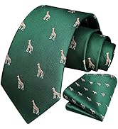 HISDERN Ties for Men Fun Animal Tie Handkerchief Business Classic Designer Mens Ties Novelty Neck...