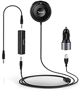 Bluetooth 5.0 Car Kit, AUX Bluetooth Adapter for Car with Ground Loop Noise Isolator for Handsfre...