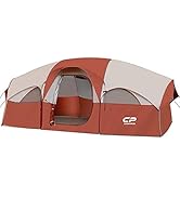 CAMPROS CP Tent 8 Person Camping Tents, Weather Resistant Family Tent, 5 Large Mesh Windows, Doub...
