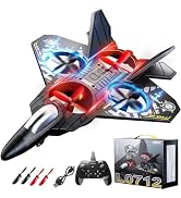 WATUDOU Foam Remote Control Airplane Drone for Kids Ages 8-12, Remote Control Jet with Lights, 36...