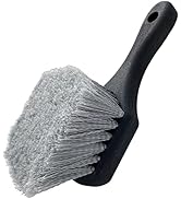 Wheel & Tire Brush for Car Rim, Soft Bristle Car Wash Brush, Cleans Tires & Releases Dirt and Roa...