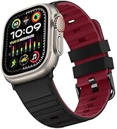 Suphart Bands Compatible with Apple Watch Band 49mm 46mm 45mm 44mm 42mm for Women Men Soft Silico...