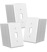 CML Toggle Wall Plates, 30 Pack Electrical Outlet Covers, 1-Gang Switch Plates, Standard Size 2.7...