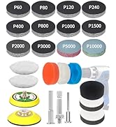 2 Inch Sanding Discs Drill Polishing Kit, 193PCS Car Headlight Restoration Kit, Hook & Loop Wet D...