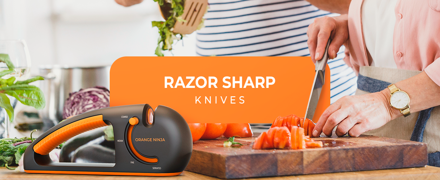 Orange Ninja Knife Sharpener afilador de cuchillos amolador de cuchillos manual afilador de