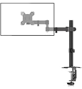 Bracwiser Monitor Mount Single Fully Adjustable Arm Fits One Screen 13-32 inch 22lbs for Monitor ...