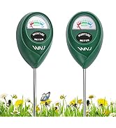 2 Pack Soil Moisture Meter, Plant Water Monitor, Lawn Moisture Meter,Soil Hygrometer Sensor for G...
