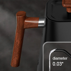 90° precise spout & ergonomic handle design.