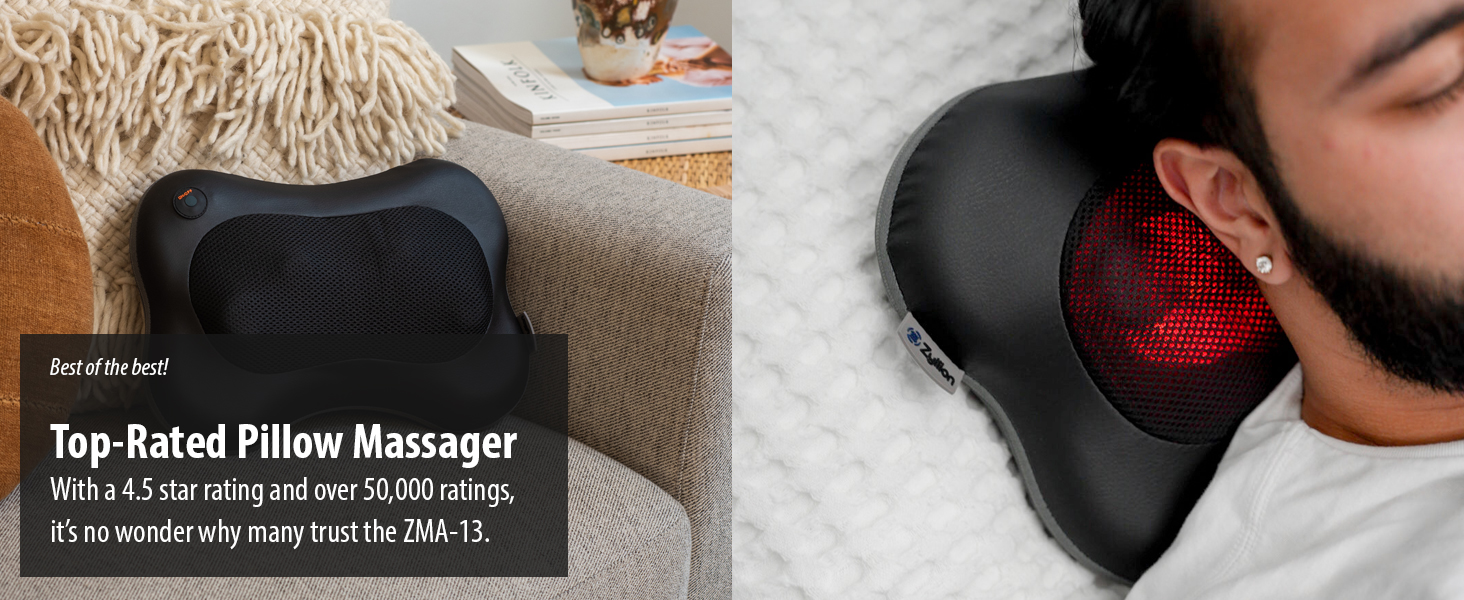 top rated and best pillow massager on with 4.5 stars and over 50,000 total ratings