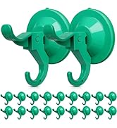 Antimbee 20 Pack Reusable Suction Cup Hook Hanger and Holder, Removable 11 lbs Max Loading Green ...
