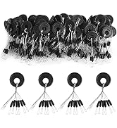 VIPMOON 600 Pieces Fishing Bobber Stopper, 6 in 1 Rubber Bobbers for Fishing Line, Black Bobber S...