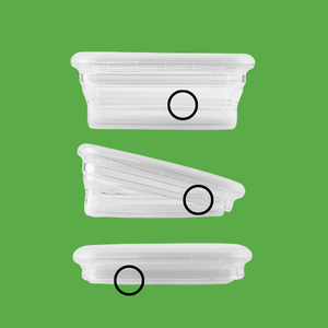 collapsible silicone container opened partly collapsed strong durable folds