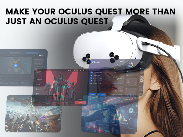 oculus quest 2 charger cord type c stream link cable braided charger for vr guest 3 link cable